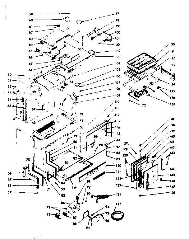 Kenmore 1037886961 upper oven section diagram