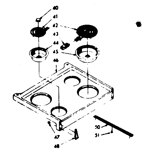 Kenmore 1039166960 main top section diagram