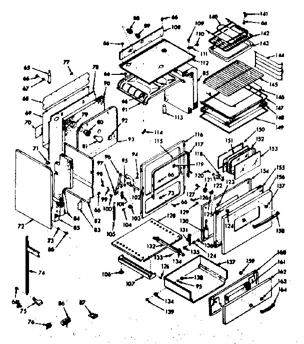 Kenmore 1039166960 body section diagram