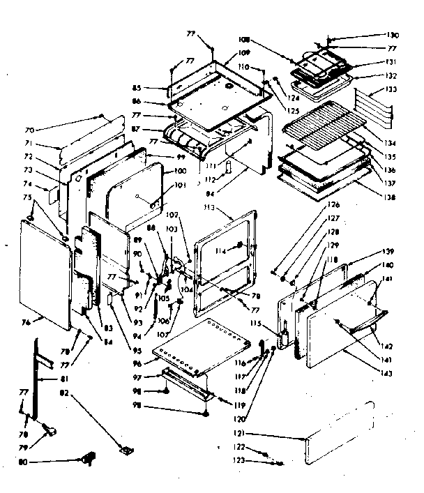 Kenmore 1039326841 body section diagram