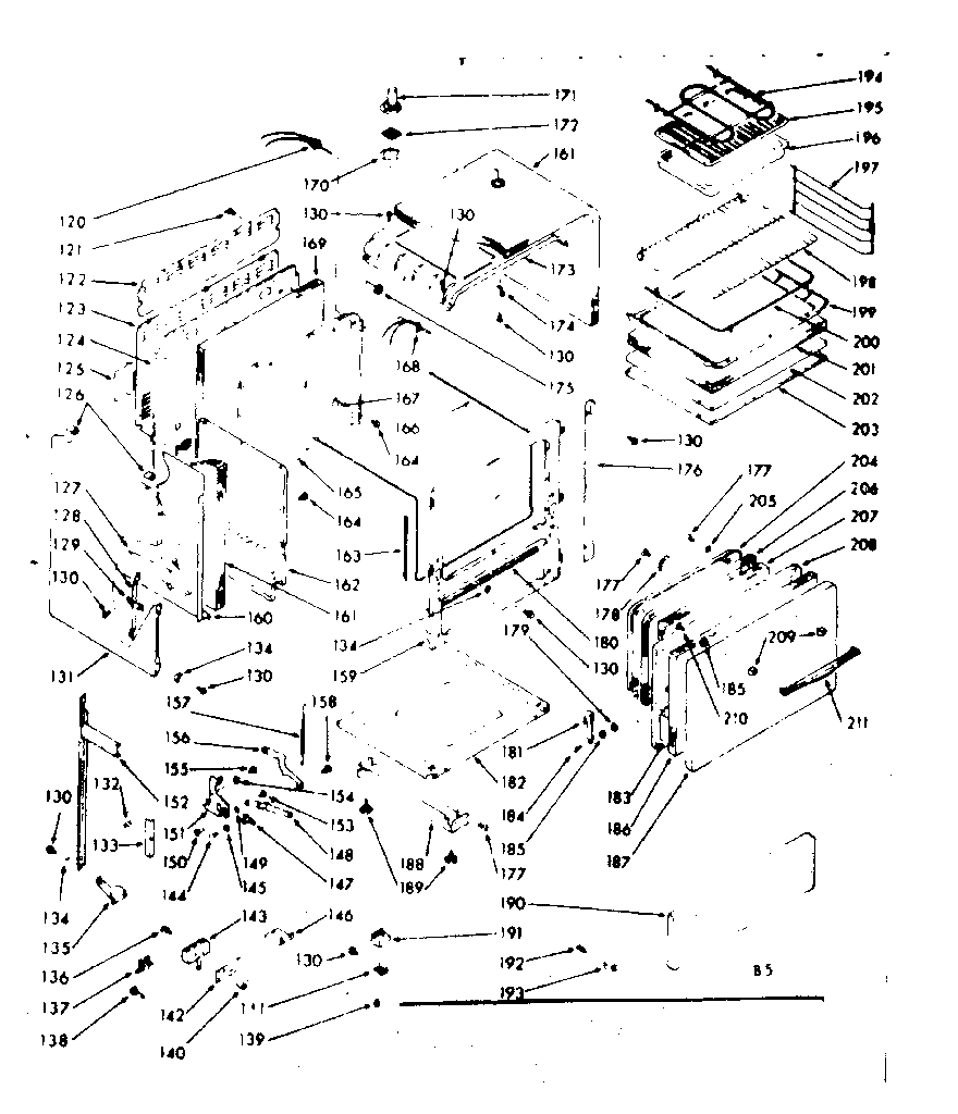 Kenmore 1039336840 body section diagram