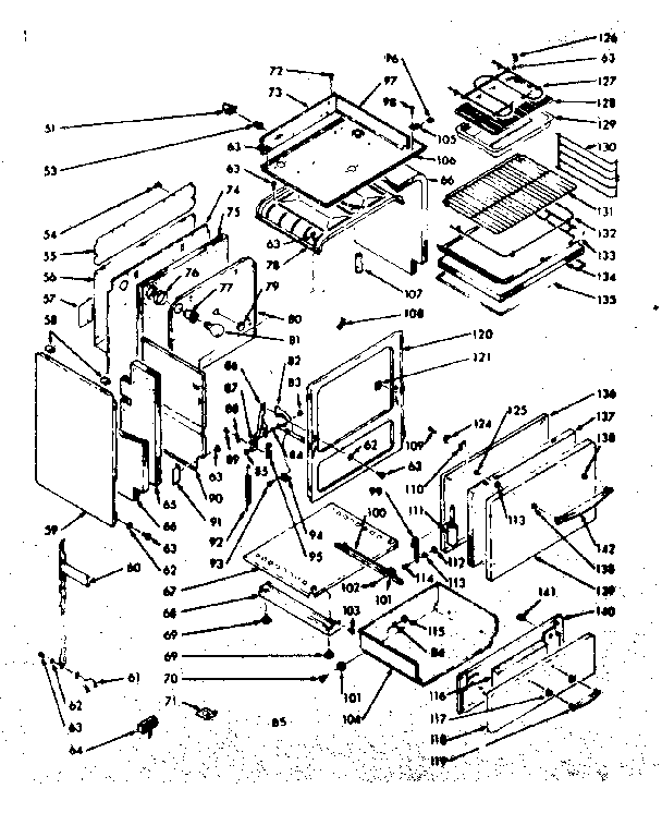 Kenmore 1039366801 body section diagram