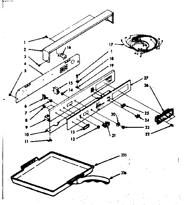 Kenmore 1039376701 backguard section diagram