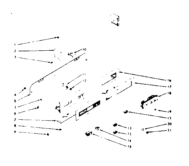 Kenmore 1039376840 backguard section diagram