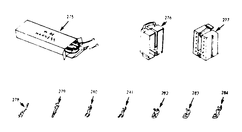 Kenmore 1039376840 wire harnesses & components diagram