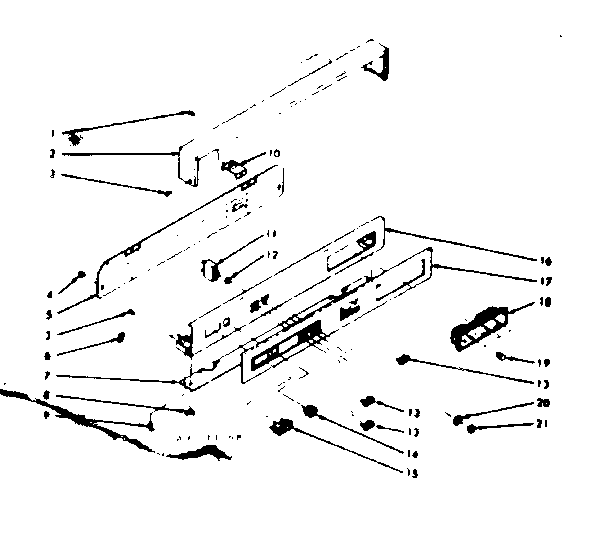 Kenmore 1039376861 backguard section diagram