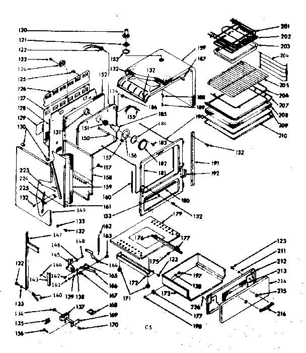 Kenmore 1039376861 body section diagram