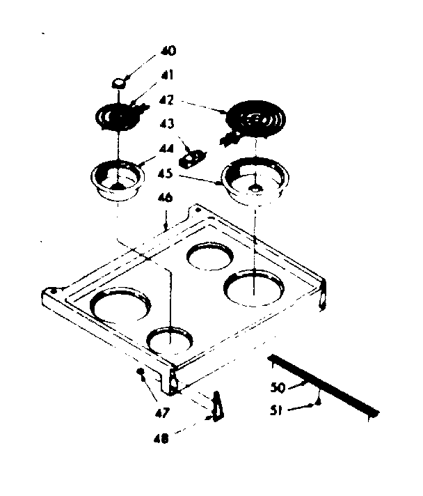 Kenmore 1039406860 main top section diagram