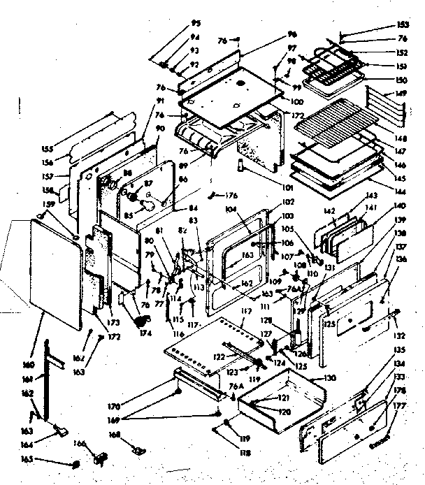 Kenmore 1039406860 oven section diagram