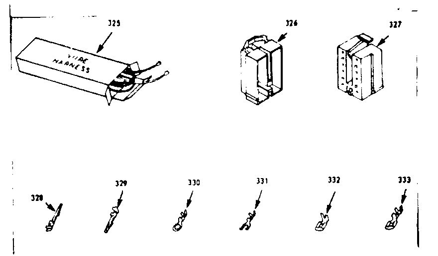 Kenmore 1039436800 wire harnesses and components diagram