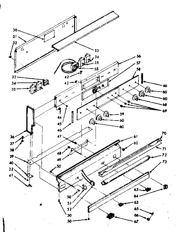 Kenmore 1039466800 backguard section diagram