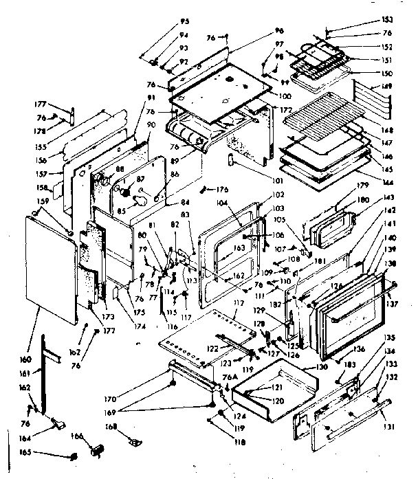 Kenmore 1039486840 body section diagram