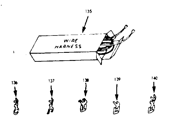 Kenmore 1039706800 wire harnesses and components diagram