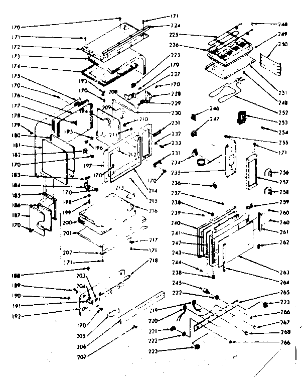 Kenmore 1039826800 upper body section diagram