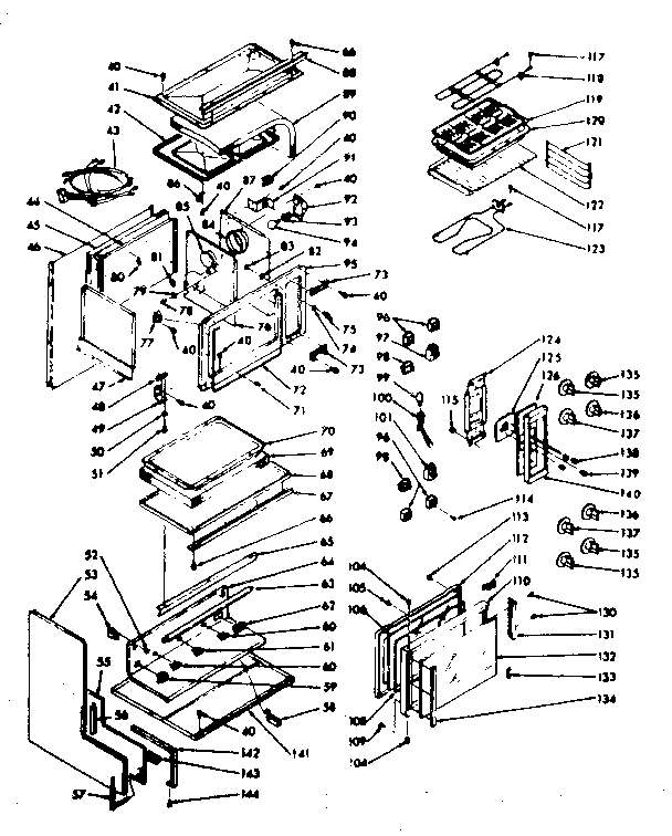 Kenmore 1039846860 upper body section diagram