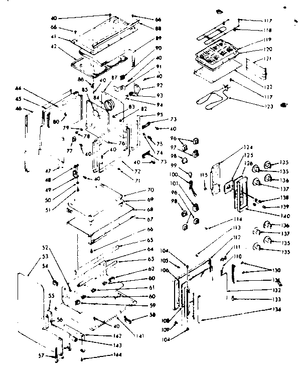 Kenmore 1039846861 upper body section diagram