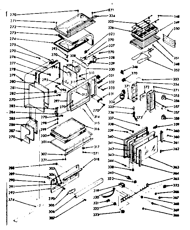 Kenmore 1039856840 upper body section diagram