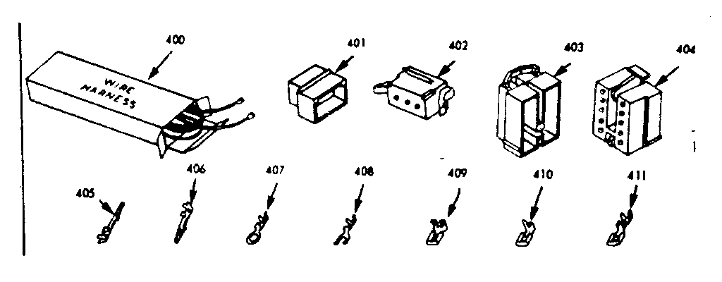 Kenmore 1039856840 wire harnesses & components diagram