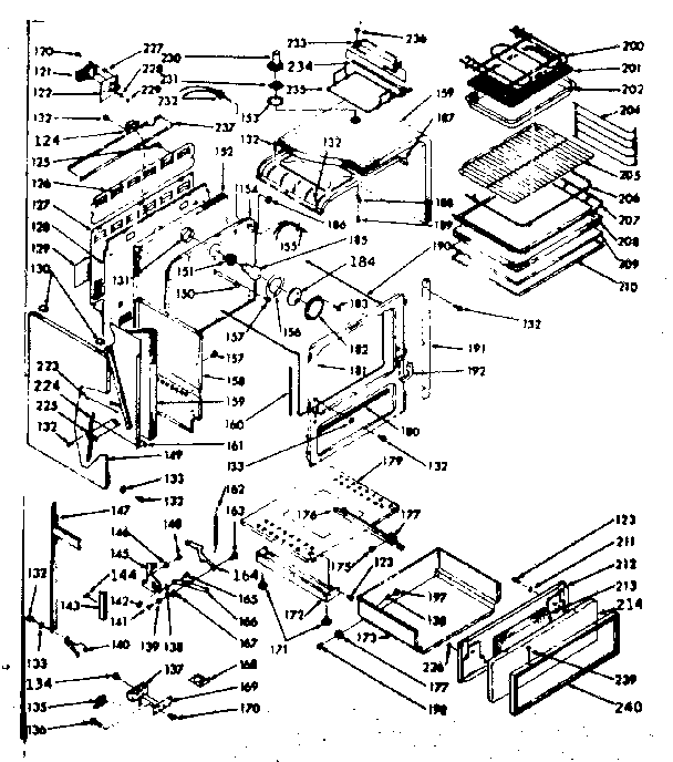 Kenmore 1039876860 lower body section diagram