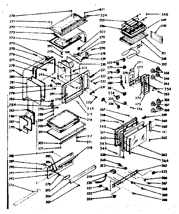 Kenmore 1039876860 upper body section diagram