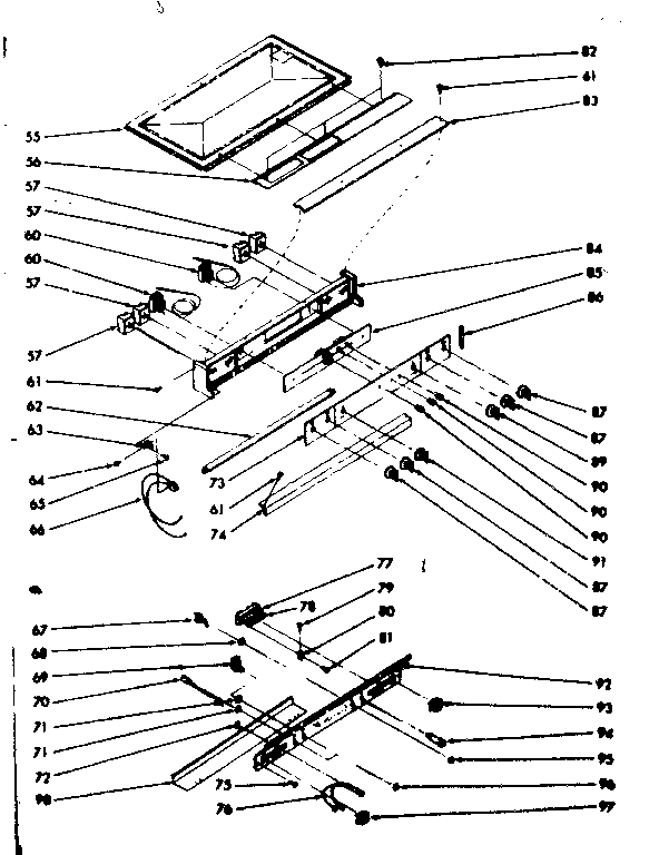 Kenmore 1039986840 control panel section diagram