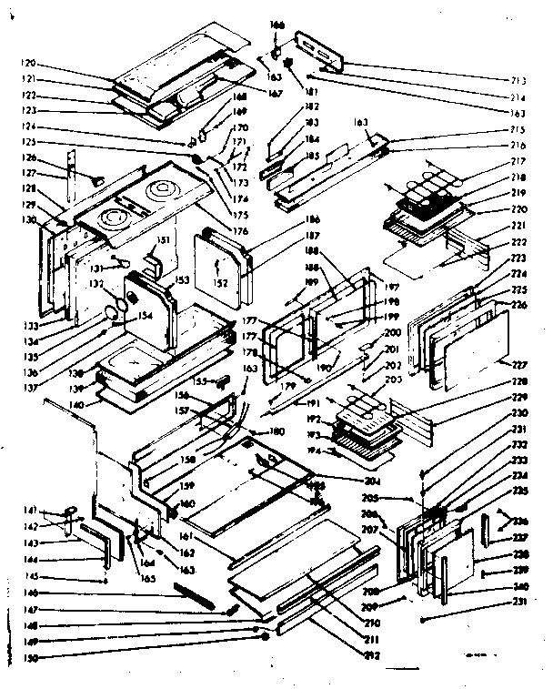 Kenmore 1039986840 body section diagram