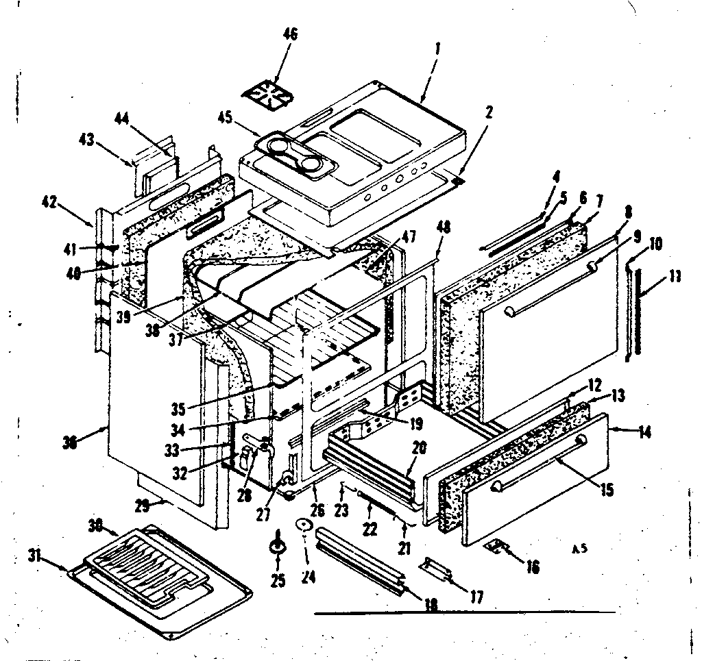 Kenmore 1196006860 body section diagram