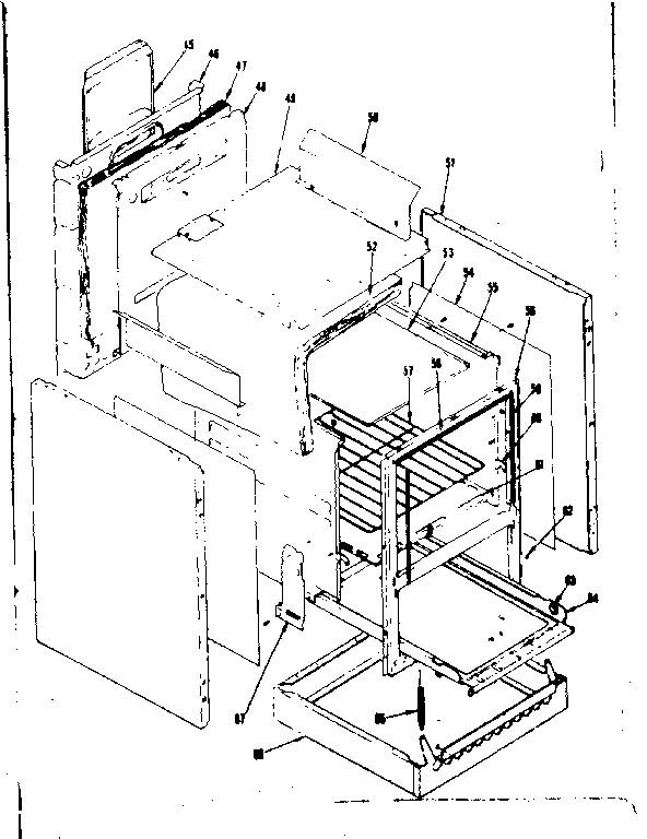 Kenmore 1197256840 body section diagram
