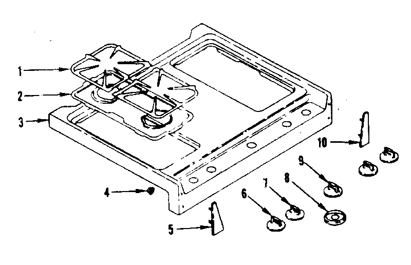 Kenmore 1197646800 main top section diagram