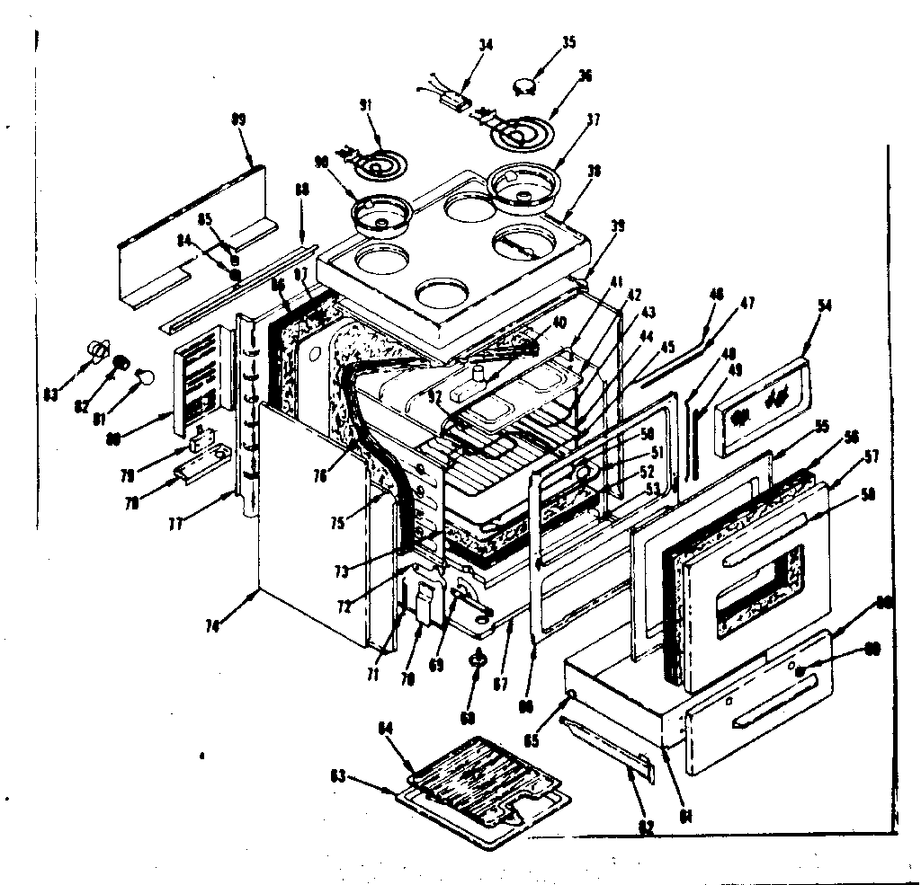 Kenmore 1199386840 body section diagram