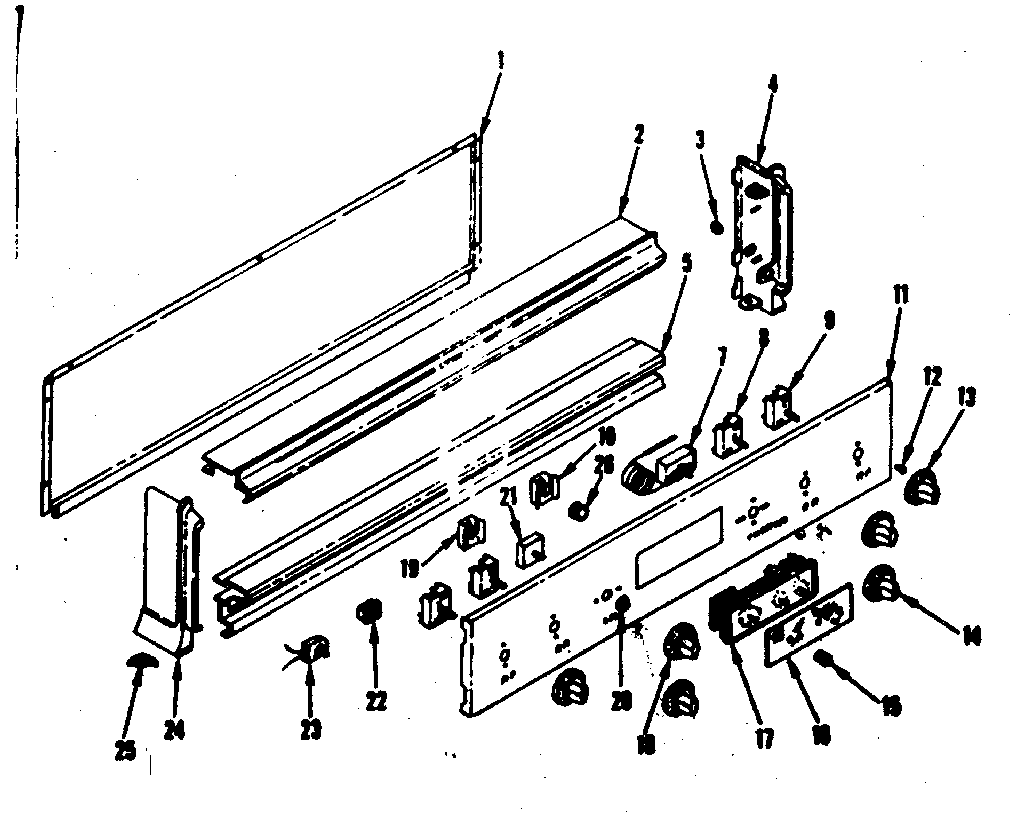Kenmore 1199386801 backguard section diagram