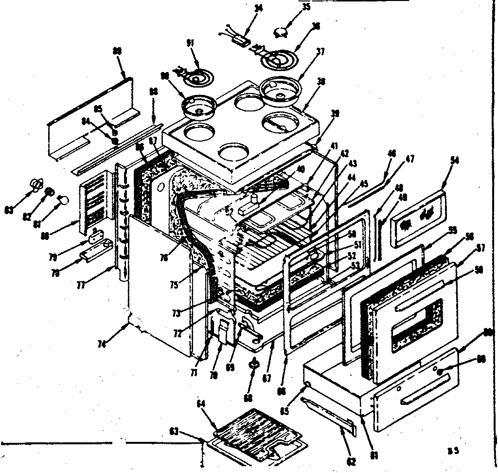 Kenmore 1199386801 body section diagram