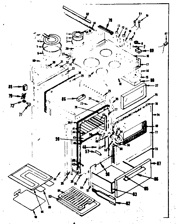 Kenmore 1199446541 body section diagram