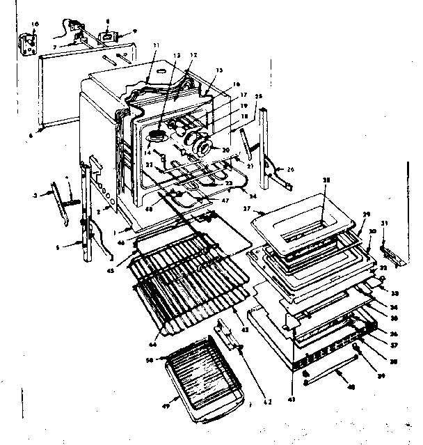 Kenmore 1554556800 oven parts diagram