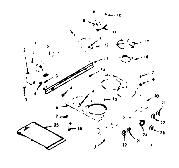 Kenmore 6477117000 backguard and main top section diagram