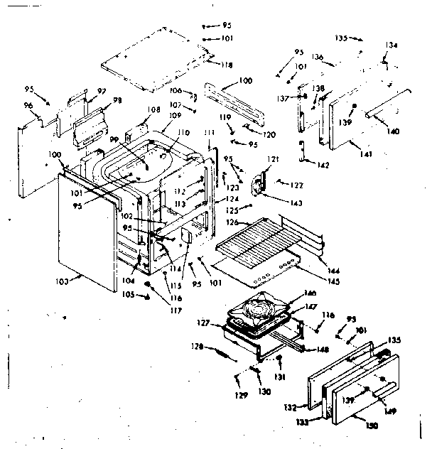 Kenmore 6477117000 body section diagram