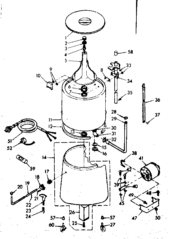 Kenmore 1106801300 machine sub-assembly diagram