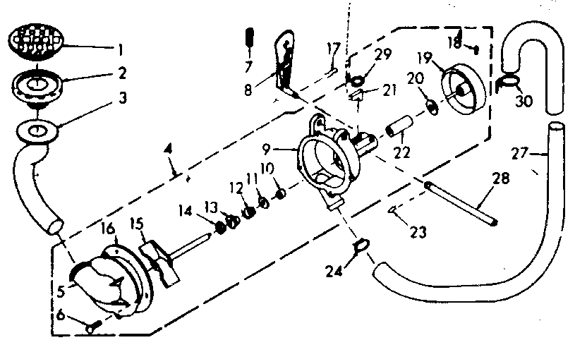 Kenmore 1106802314 pump assembly and pump parts diagram