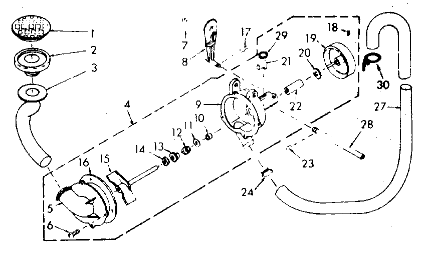 Kenmore 1106802340 pump assembly and pump parts diagram