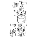 Kenmore 1106803103 tub and basket assembly diagram