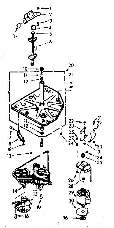 Kenmore 1106804001 drive system diagram