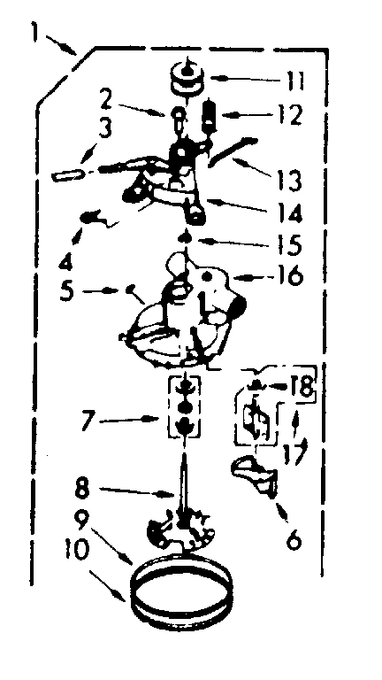 Kenmore 1106804001 pump assembly diagram