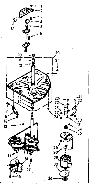 Kenmore 1106804004 drive system diagram