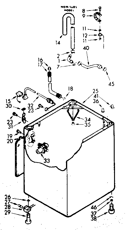 Kenmore 1106804100 cabinet parts diagram