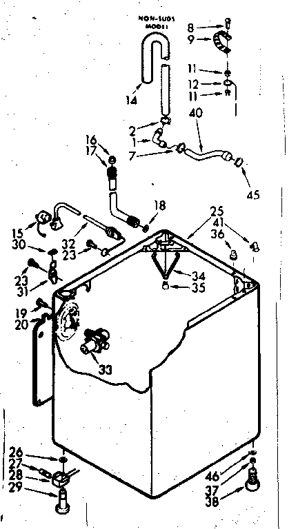Kenmore 1106804152 cabinet parts diagram