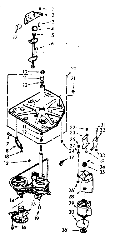 Kenmore 1106804152 drive system diagram