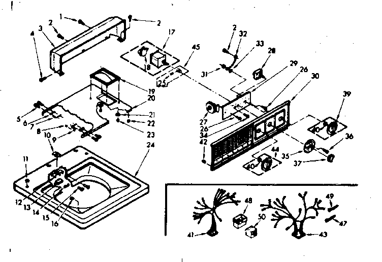 Kenmore 1106804251 top and console assembly diagram