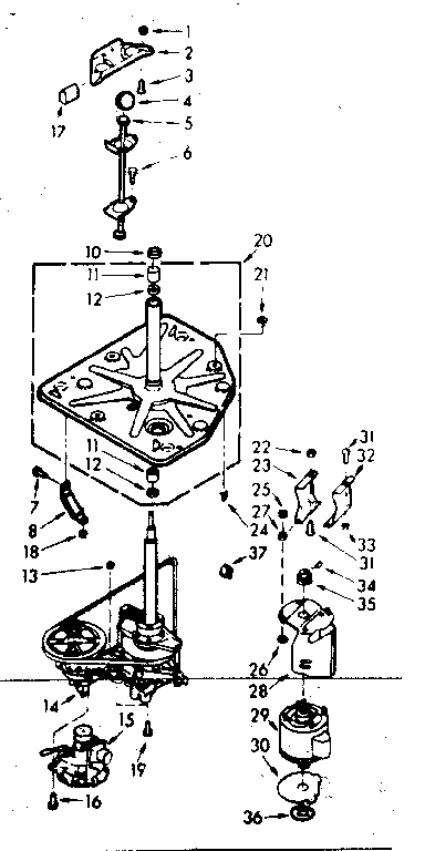 Kenmore 1106804252 drive system diagram