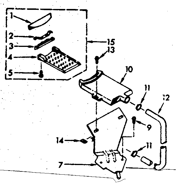 Kenmore 1106804501 filter assembly diagram