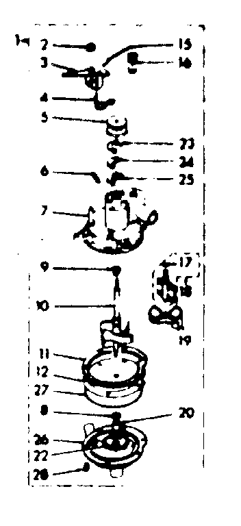 Kenmore 1106804501 pump assembly diagram